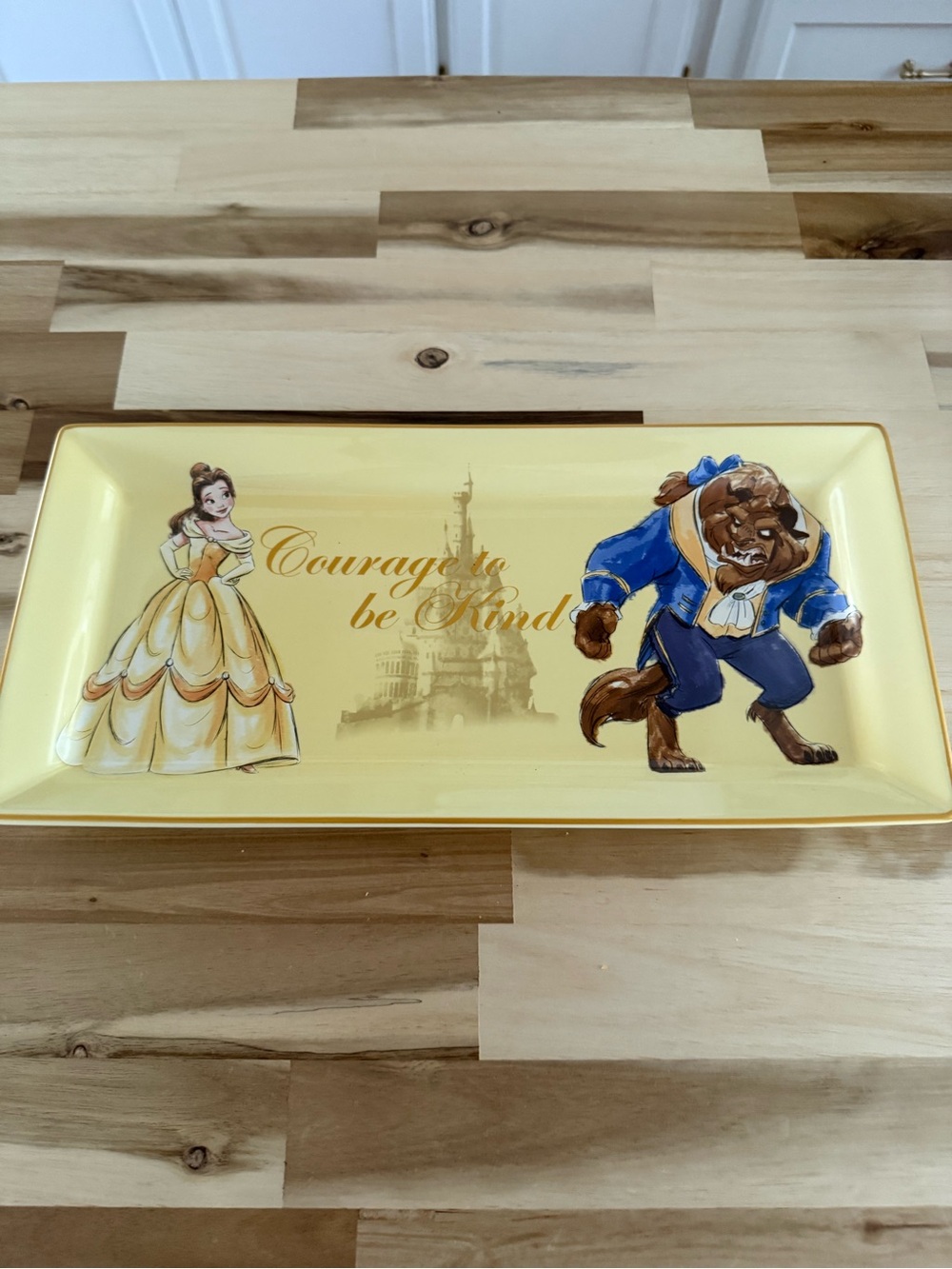 Disney Yellow Beauty and the Beast Decorative Serving Tray